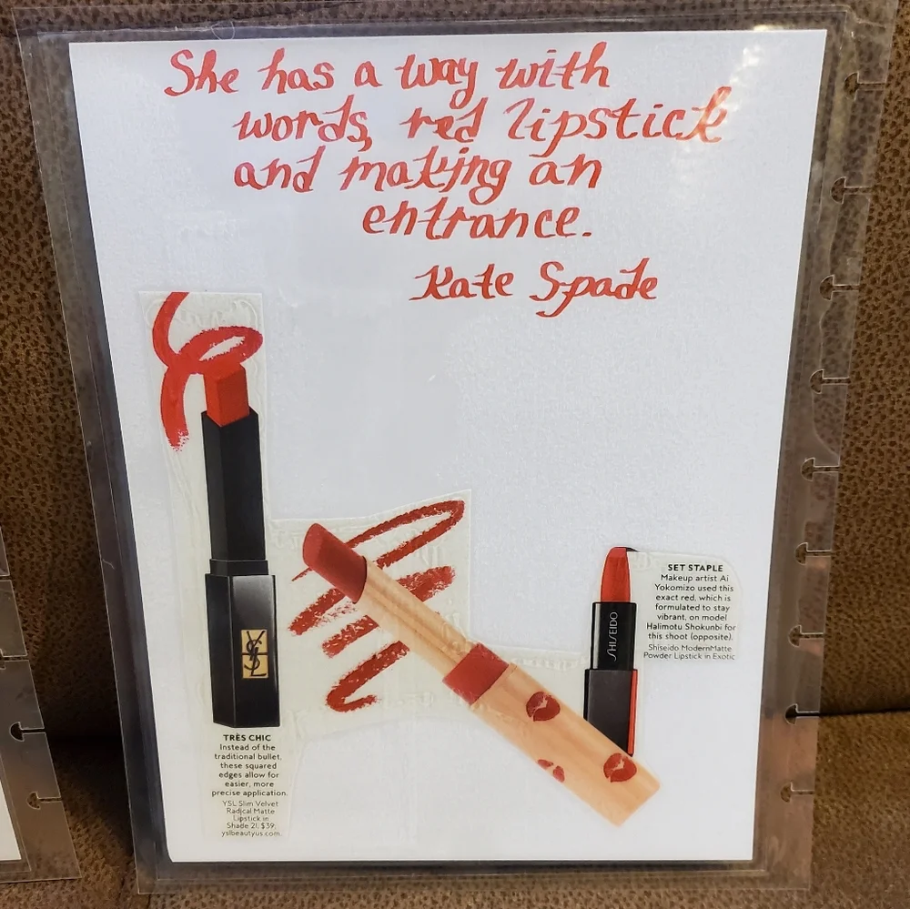 Hand made cover for your Classic size Disc Bound Planner lipstick quotes